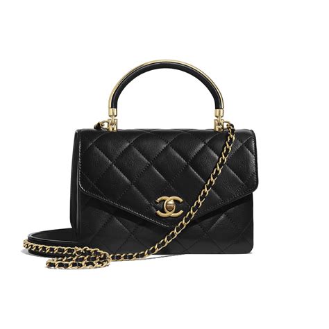 flap bag with top handle chanel